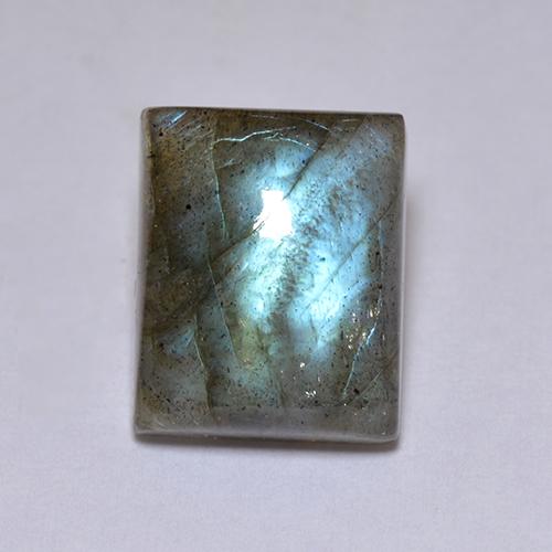 Labradorita multicolor natural de 5,22 ct, baguette, translúcido