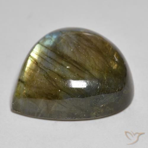 Labradorita Multicolor natural de 28.38 ct, En forma de pera, Opaco