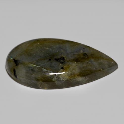 Labradorita multicolor natural de 45,68 ct, en forma de pera, opaco
