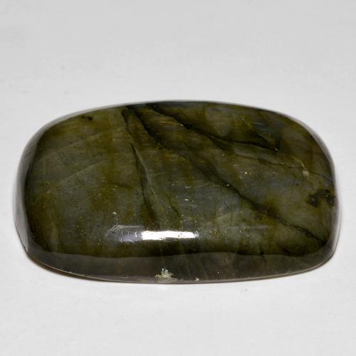 Labradorita multicolor natural de 52,60 ct, corte cojín, opaco