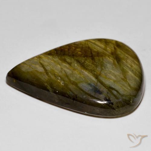 Labradorita Multicolor natural de 50.39 ct, En forma de pera, Opaco