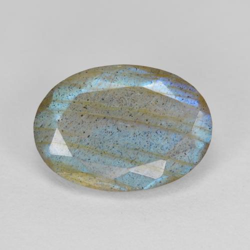 Labradorita multicolor natural de 5,30 ct, corte óvalo, translúcido