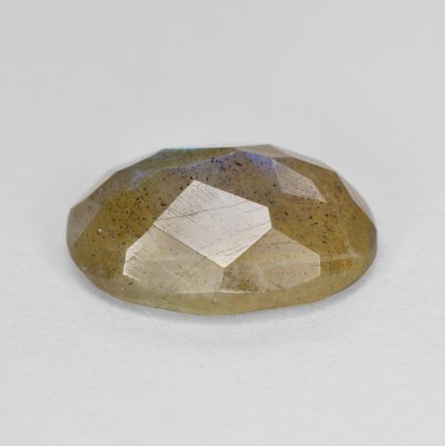 Labradorita multicolor natural de 5,30 ct, corte óvalo, translúcido