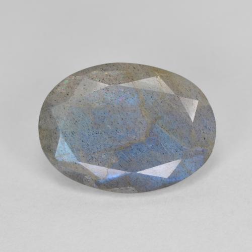 Labradorita multicolor natural de 4,45 ct, corte óvalo, translúcido