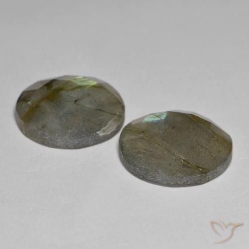 Gemas de Labradorita Multicolor natural de 13.65 ct, Redondo, Translúcido
