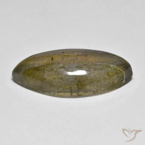 Labradorita Multicolor natural de 9.96 ct, Marquesa, Translúcido
