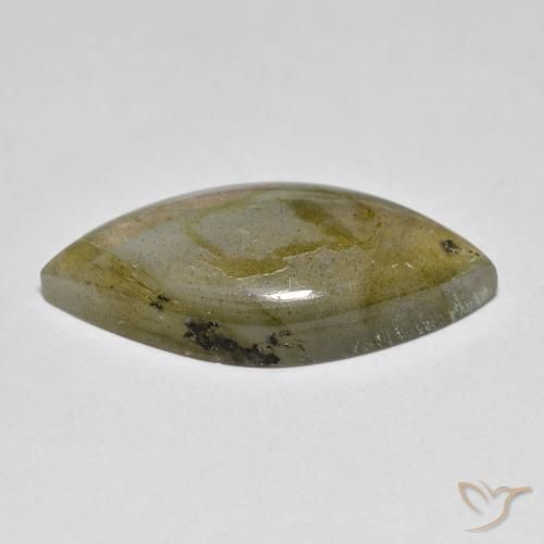 Labradorita Multicolor natural de 8.22 ct, Marquesa, Translúcido