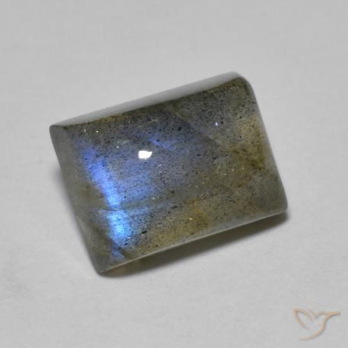 Labradorita Multicolor natural de 2.71 ct, Corte Baguette, Transparente