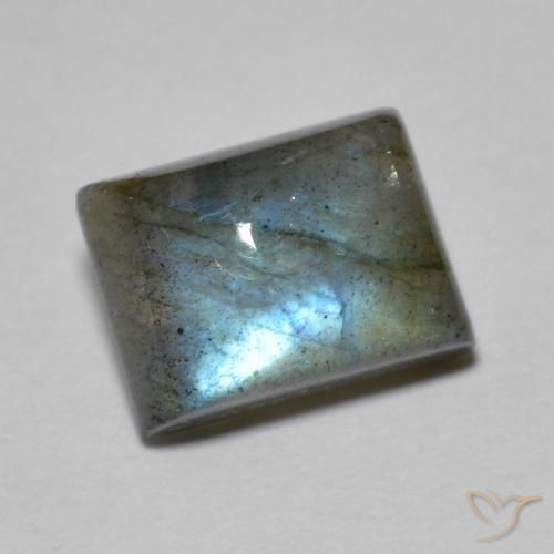 Labradorita Multicolor natural de 2.46 ct, Corte Baguette, Translúcido
