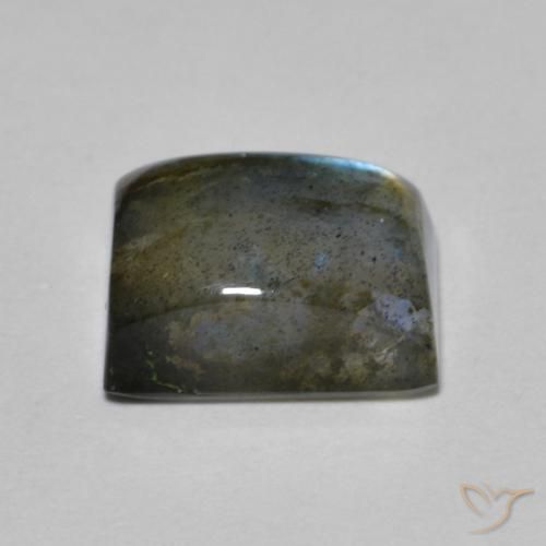Labradorita Multicolor natural de 2.20 ct, Corte Baguette, Translúcido