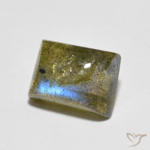 Labradorita Multicolor natural de 2.29 ct, Corte Baguette, Transparente