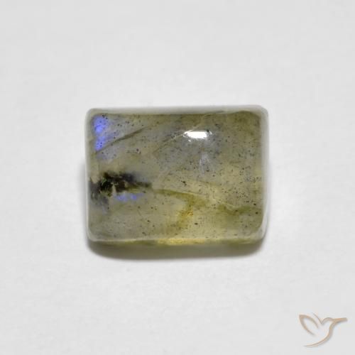 Labradorita Multicolor natural de 1.93 ct, Corte Baguette, Transparente