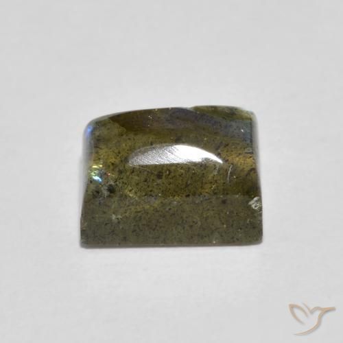 Labradorita Multicolor natural de 2.02 ct, Corte Baguette, Transparente