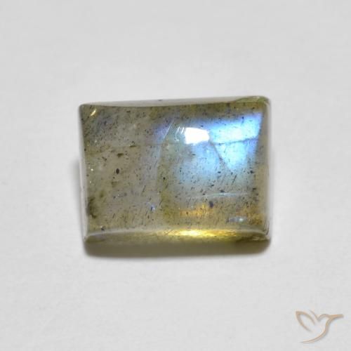 labradorita Multicolor natural de 2.21 ct, Corte Baguette, Transparente