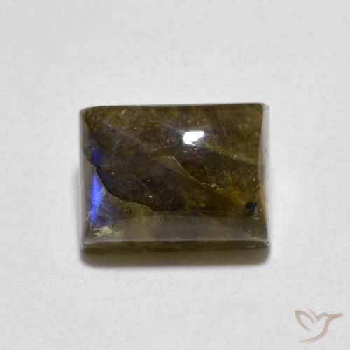 2.29ct Natural Multicolor labradorita, Corte Baguette, Translúcido