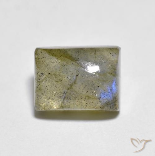 2.43ct Natural Multicolor labradorita, Corte Baguette, Transparente