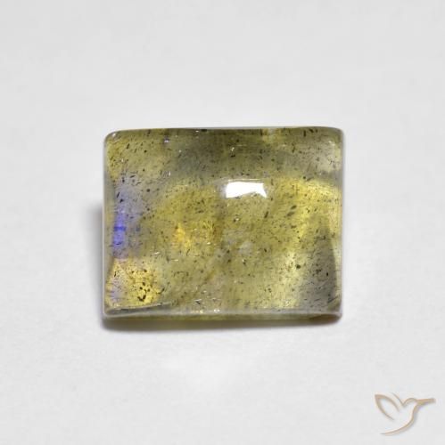 2.18ct Natural Multicolor Labradorita, Corte Baguette, Transparente