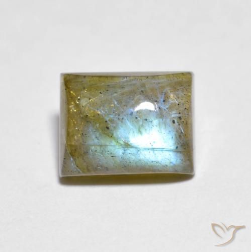 2.12ct Natural Multicolor labradorita, Corte Baguette, Transparente