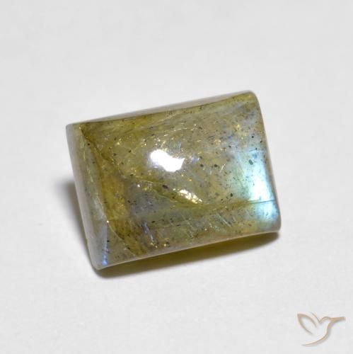 Labradorita Multicolor natural de 2.12 ct, Corte Baguette, Transparente