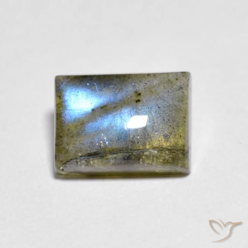 1.79ct Natural Multicolor Labradorita, Corte Baguette, Transparente