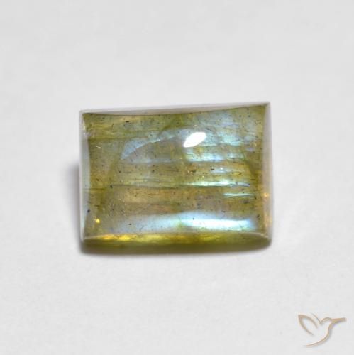 2.18ct Natural Multicolor labradorita, Corte Baguette, Transparente