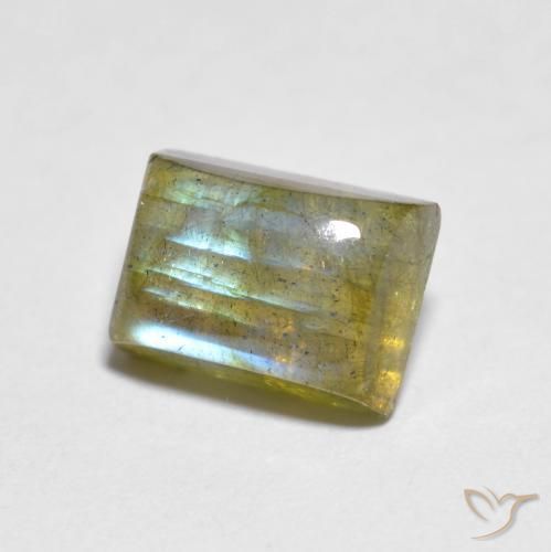 Labradorita Multicolor natural de 2.18 ct, Corte Baguette, Transparente
