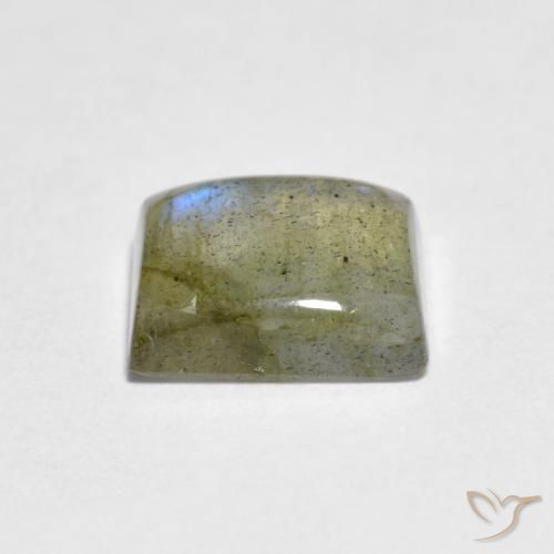 Labradorita Multicolor natural de 1.60 ct, Corte Baguette, Transparente