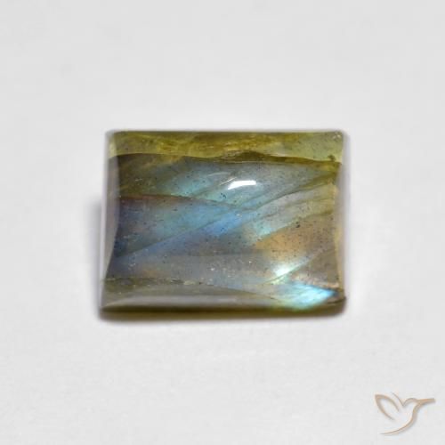2.25ct Natural Multicolor Labradorita, Corte Baguette, Transparente