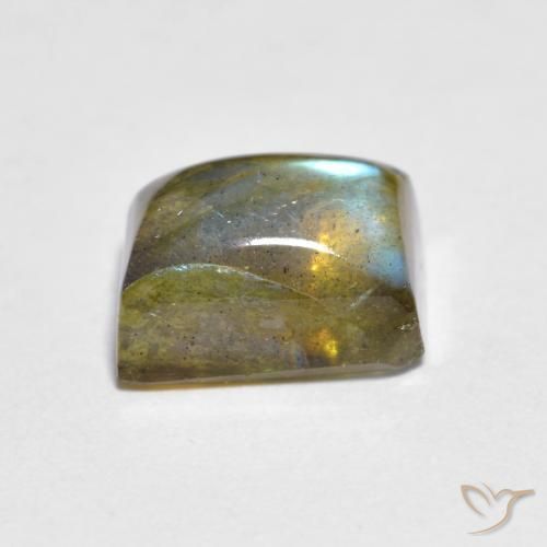 Labradorita Multicolor natural de 2.25 ct, Corte Baguette, Transparente