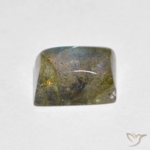Labradorita Multicolor natural de 1.95 ct, Corte Baguette, Transparente