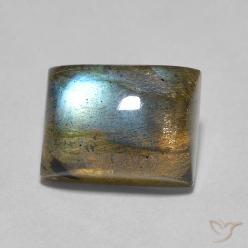 2.53ct Natural Multicolor Labradorita, Corte Baguette, Transparente
