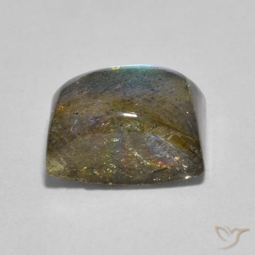 Labradorita Multicolor natural de 2.53 ct, Corte Baguette, Transparente