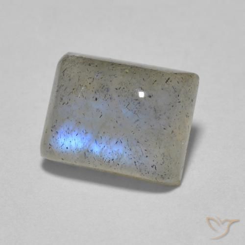 labradorita Multicolor natural de 2.40 ct, Corte Baguette, Translúcido