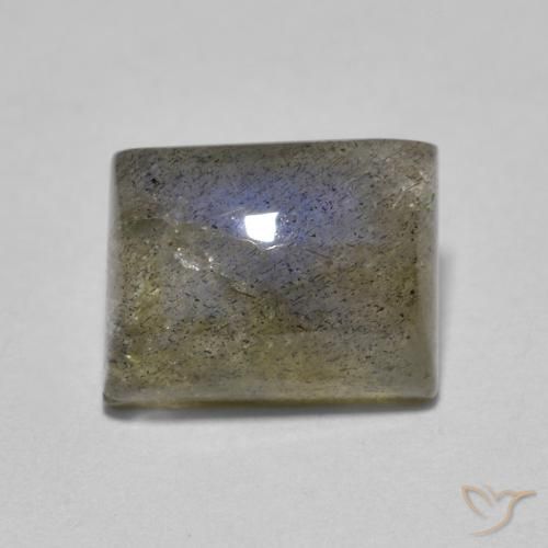 2.15ct Natural Multicolor labradorita, Corte Baguette, Translúcido