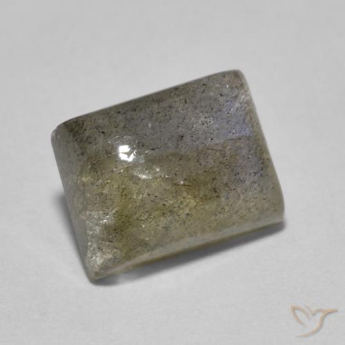 Labradorita Multicolor natural de 2.15 ct, Corte Baguette, Translúcido