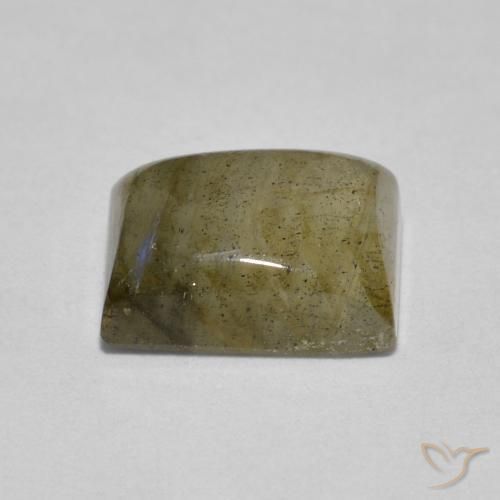 labradorita Multicolor natural de 1.89 ct, Corte Baguette, Translúcido