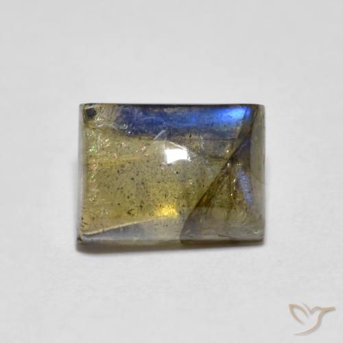 2.21ct Natural Multicolor Labradorita, Corte Baguette, Transparente