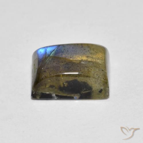 Labradorita Multicolor natural de 2.21 ct, Corte Baguette, Transparente