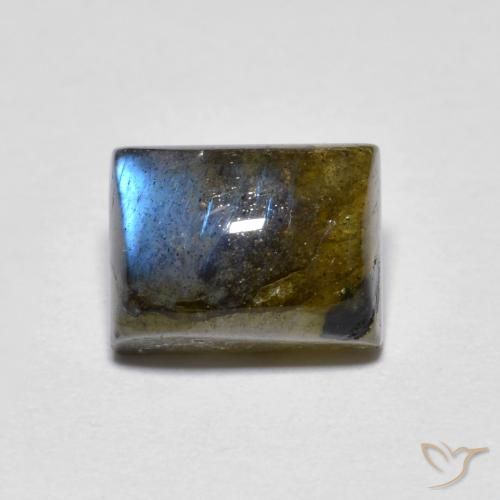 2.42ct Natural Multicolor labradorita, Corte Baguette, Translúcido