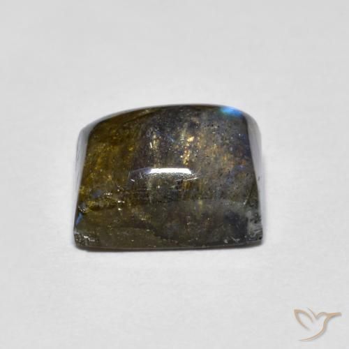 Labradorita Multicolor natural de 2.42 ct, Corte Baguette, Translúcido