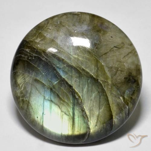 30.85ct Natural Multicolor labradorita, Redondo, Translúcido
