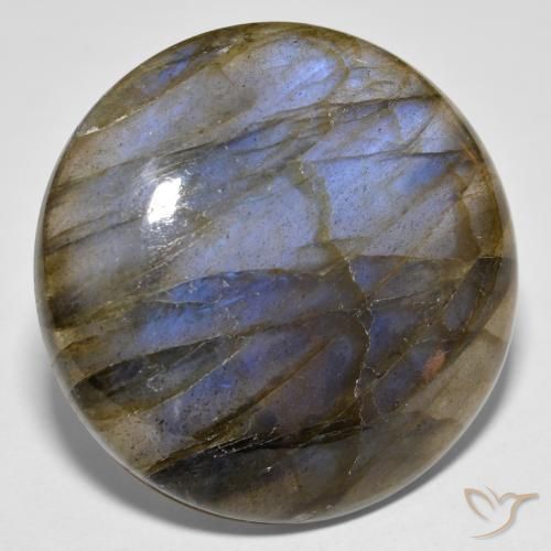33.19ct Natural Multicolor Labradorita, Redondo, Translúcido