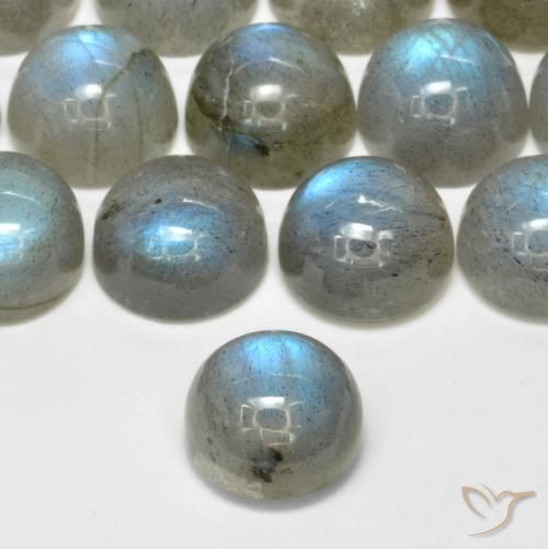 Labradorita Multicolor natural de 2.47 ct, Redondo, Translúcido