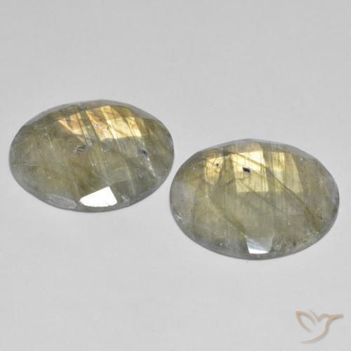 Gemas de Labradorita Multicolor natural de 23.17 ct, Redondo, Opaco