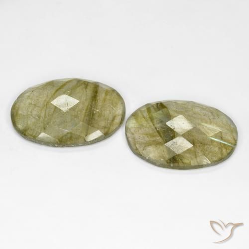 Gemas de labradorita Multicolor natural de 16.61 ct, Ovalada, Translúcido