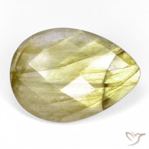 10.67ct Natural Multicolor Labradorita, En forma de pera, Translúcido