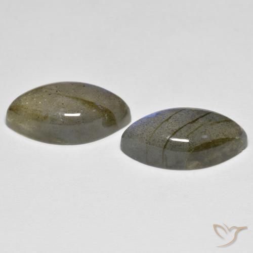 Gemas de Labradorita Multicolor natural de 10.21 ct, Marquesa, Translúcido