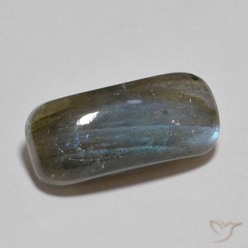 Labradorita Multicolor natural de 8.99 ct, Forma Cojín, Translúcido