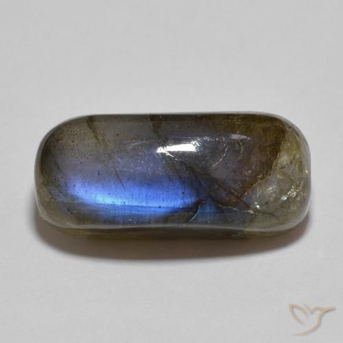 labradorita Multicolor natural de 10.31 ct, Forma Cojín, Translúcido