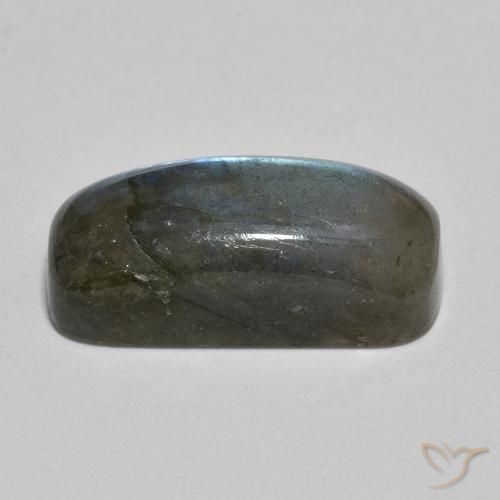Labradorita Multicolor natural de 9.58 ct, Forma Cojín, Translúcido